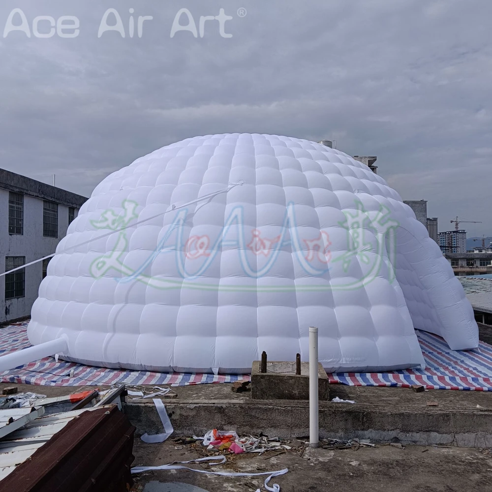 8m Inflatable Igloo Marquee Big Inflatable Igloo Dome Rave Tent for Party Rental Advertising