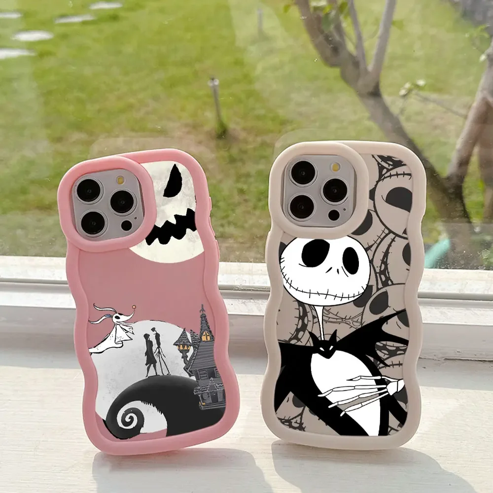 The Nightmare before Christmas Phone Case for IPhone 15 14 13 12 11 Pro Max XR XS X 7 8 Plus SE20 Candy Color Soft Back Cover