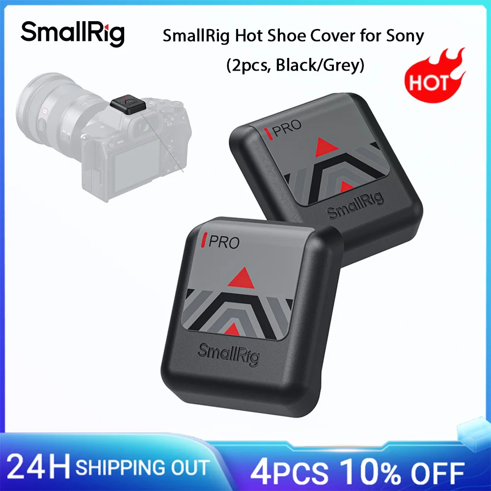 SmallRig A7 IV Blitzschuhabdeckung für Sony Alpha 1 II / 9 III / 7 IV / 7 V / 7S III / 7R IV, 2 Stück, Schwarz/Grau