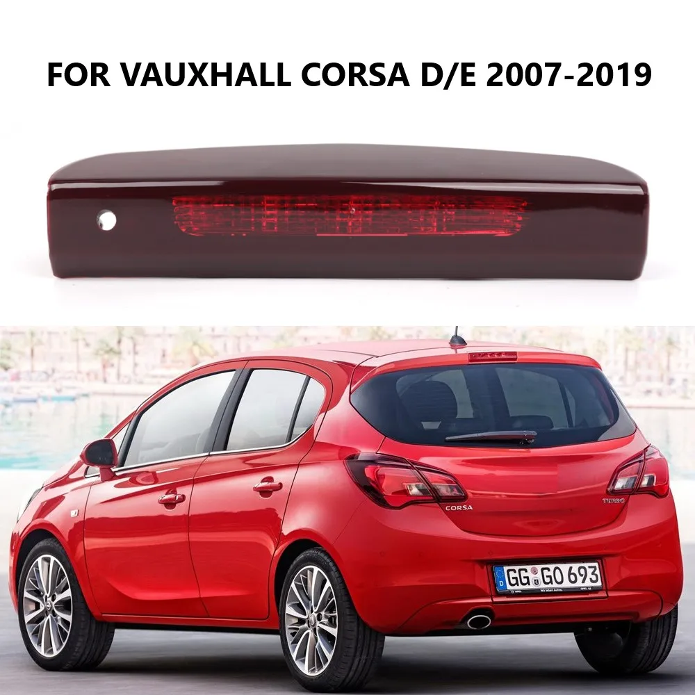 

Red Car LED High Mount Stop Lamp 3Rd Rear Tail Light Third Brake Lamps FOR VAUXHALL CORSA D/E 2007-2019 5 DOOR 13188045 1222130