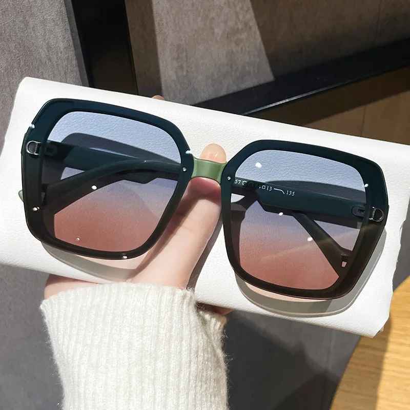 2024 New Oversize Designer Women Sunglasses Luxury Brand Female Sun Glasses Square Unisex Glamour Eyewear UV400