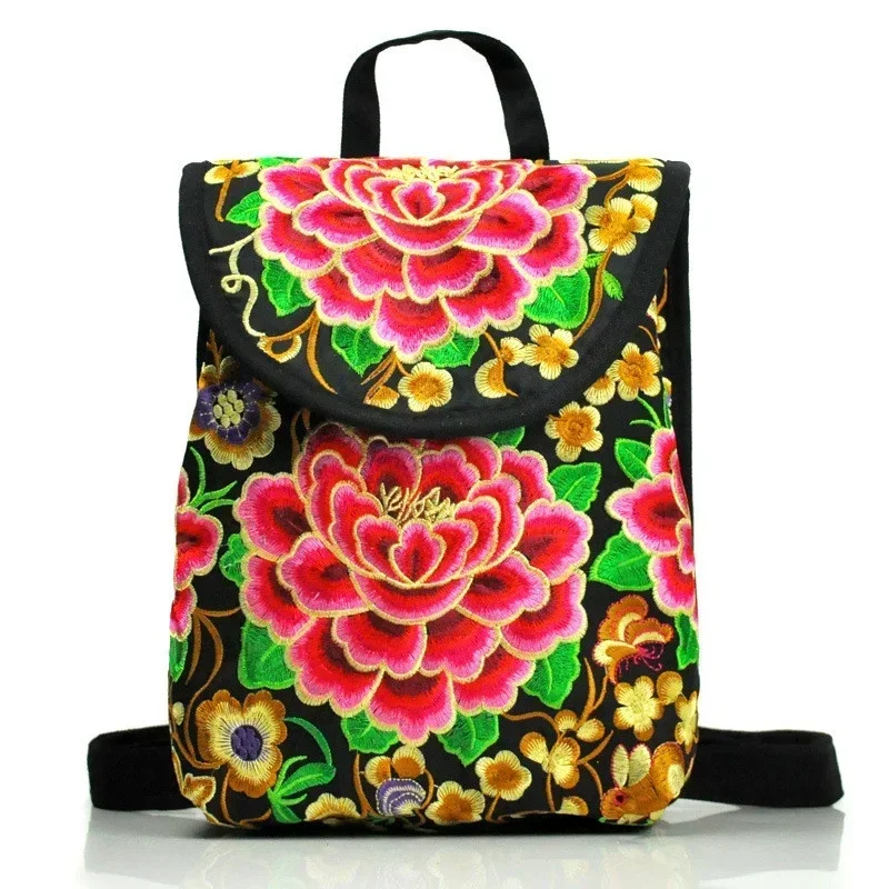 Mochila Kawaii bordada de lona – Bolso bandolera multifunción mujer