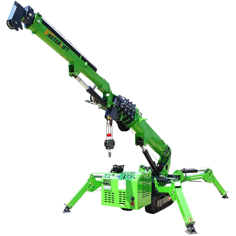 5T 8T 12T Spider Crane with High Capacity Load and 360 Degree Monitoring System for Construction Site Material Handling Machine