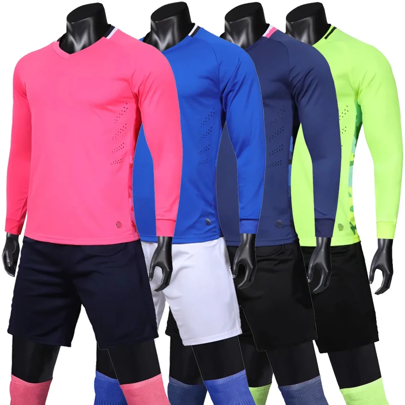 New Men's Adult Football Jerseys Soccer Goalkeeper Uniform  Football Long Sleeve Training Football Goalkeeper Soccer Jerse