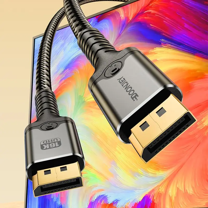 DP 2.1 HD Cable 16K Ultra Clear 8K@240Hz High Refresh Rate Computer Monitor, Esports Graphics Card, Video Conversion Cable