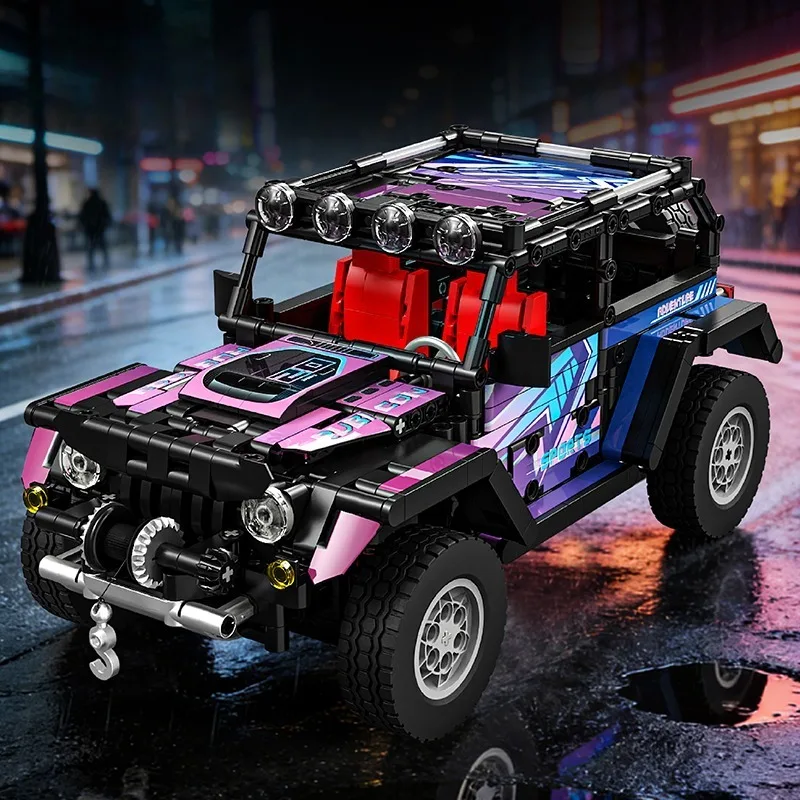 Building Block Sports Car 1:14 RC Toy Car, Building Block Toy Birthday Gift, Sports Car Model, Children's DIY Gift view 3