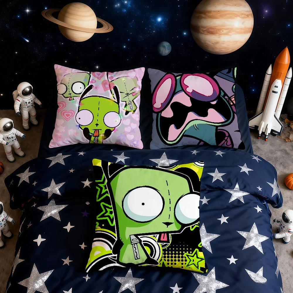 Cartoon I-Invader Zim cushion cover Home Office Convenient Nordic Simplicity Hit With Zipper Cushion Cover