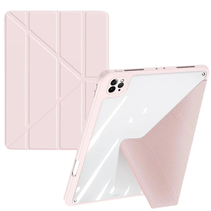 

Защитный чехол для iPad 10-го поколения с отсеком для стилуса, акриловый жесткий чехол для Air45, трансформируемый кожаный чехол-книжка Y-fold для Pro11, MIN I6