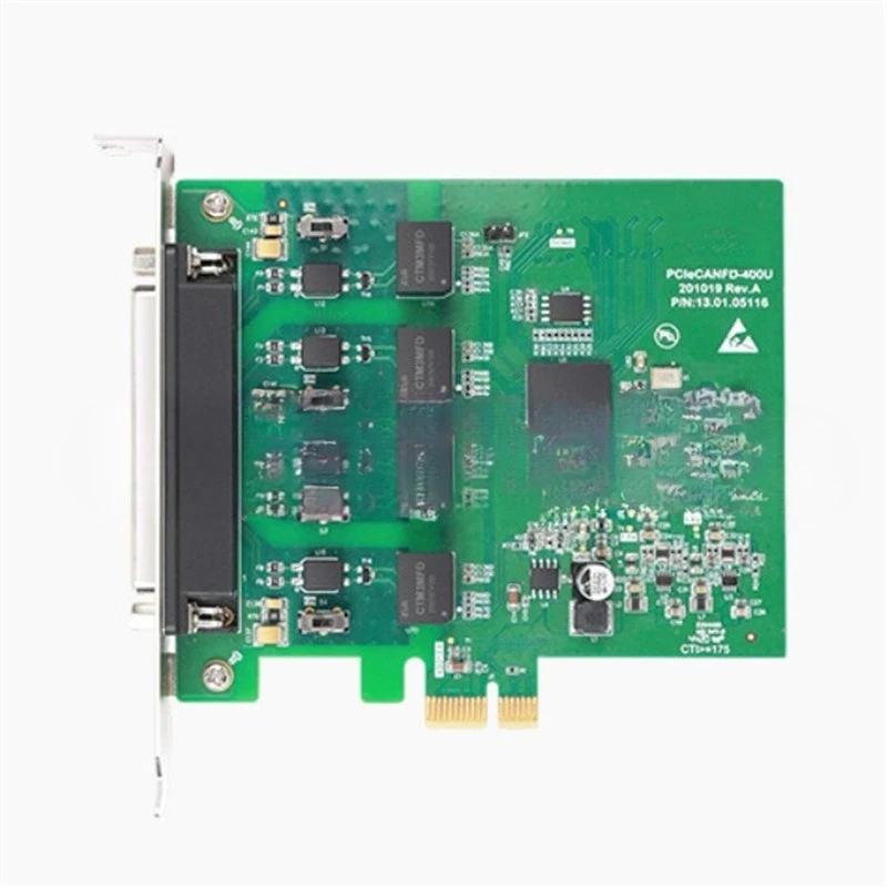 Placa de interface eletrônica de nível industrial de 2/4 vias PCLECANFD-400U PCIeCANFD-200U