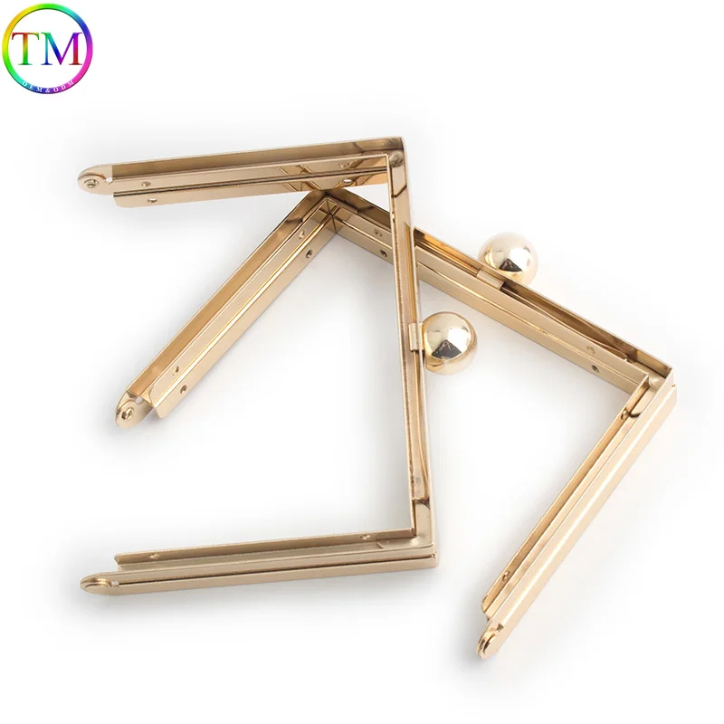 1/4/8PCS 10cm/11cm/16.5cm Gold Alloy Bag Handle Kiss Clasp Buckle Wallet Purse Frame Handbag Frame Ring Bags Clutch Handle