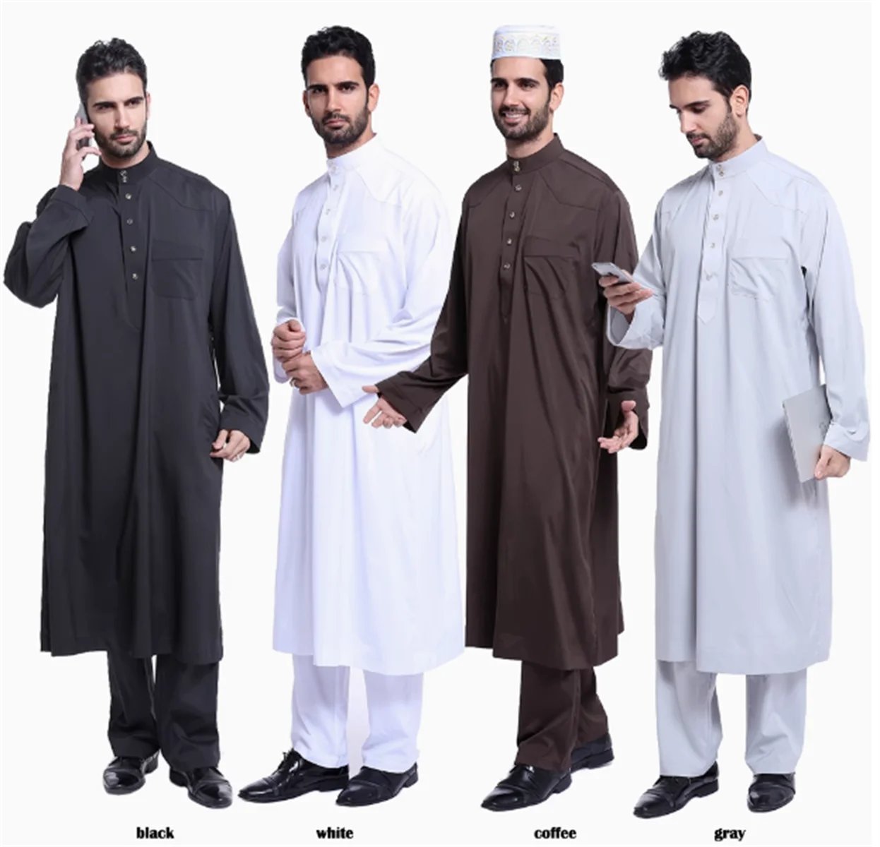 Arab Middle East Pakistan Men's Wear Dubai Tourism Clothing Saudi Robe Ethnic Set Festival Performance Dress