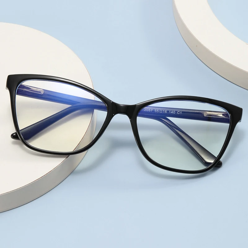 New Fashion Retro Women Cat Eyes Anti Blue Ray Reading Glasses Female Insert Core Legs Farsighted Spectacles 0~+4 Custom Lens