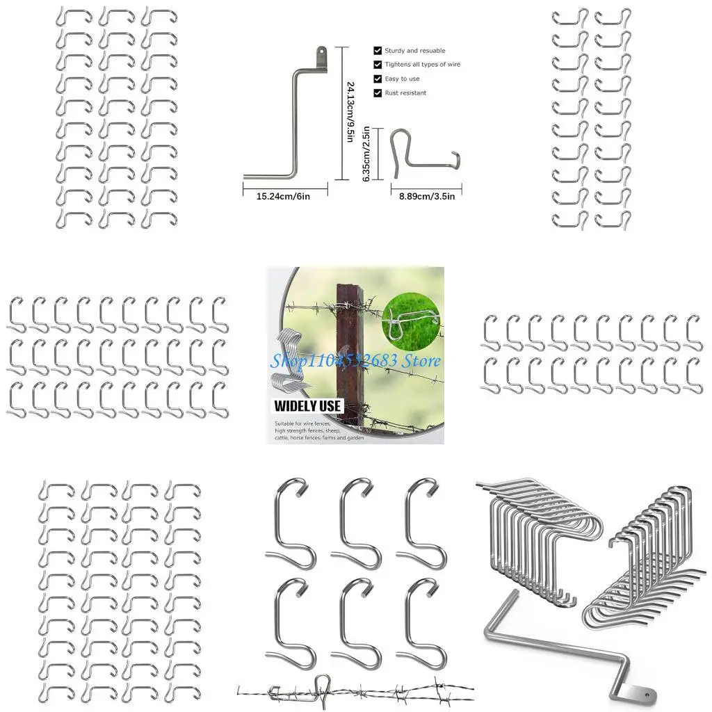 

Y6GD Professional Fence Repair Includes Galvanized Tighteners For Sagging Wire Fixing