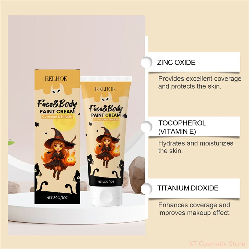 هالوين الوجه الطلاء الجسم الوجه اللوحة امرأة المسرحية ماكياج فني للحزب دور اللعب الأطفال الرجال الجمال الصحة