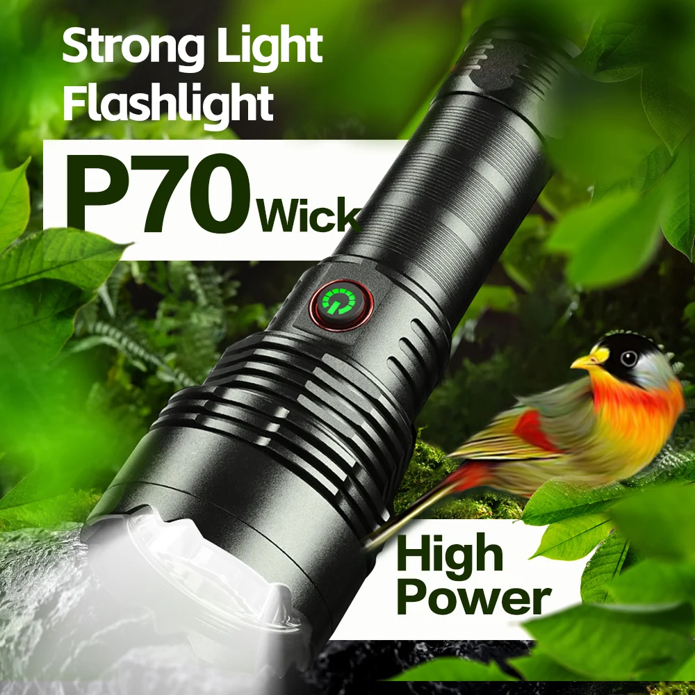 

High power strong light flashlight USB charging LED flashlight super bright waterproof 4-core outdoor emergency light