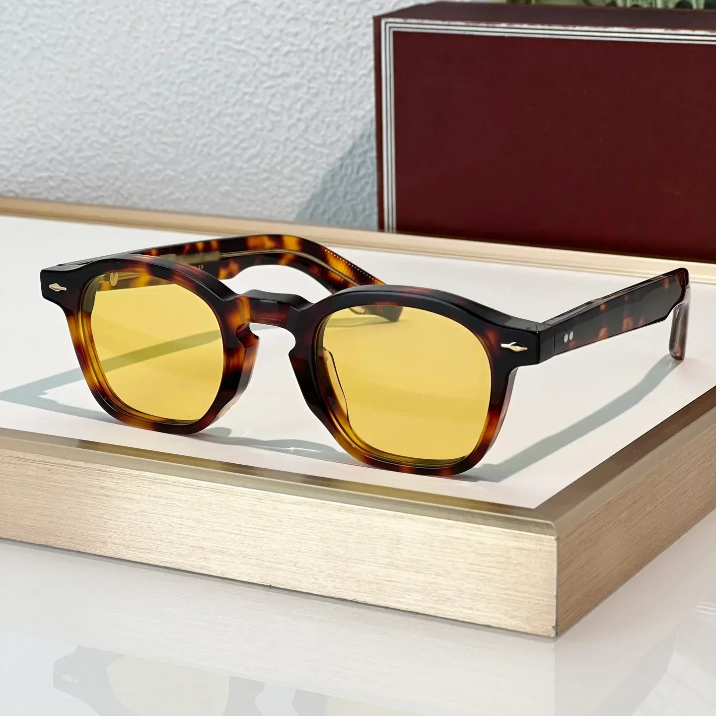 Sunglasses Unisex Summer ZEPHIRIN Fashion Outdoor Catwalk Acetate Style Anti-Ultraviolet Plate Full Frame Glasses Random Box