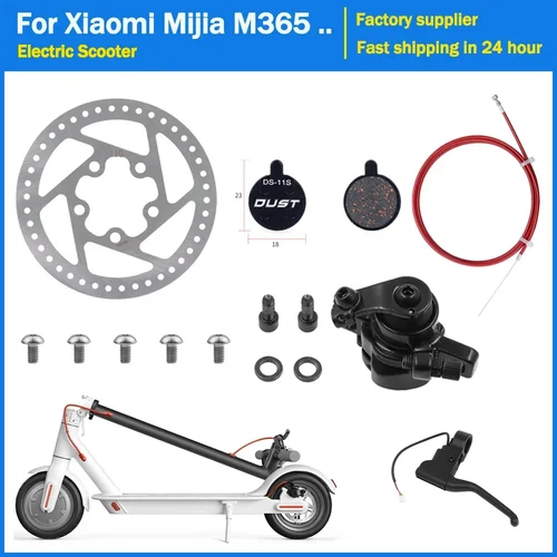 Kits de frenos para patinete eléctrico Xiaomi Mijia M365, pinza de freno de 110mm, mango de cable de freno, accesorios de repuesto para patinete