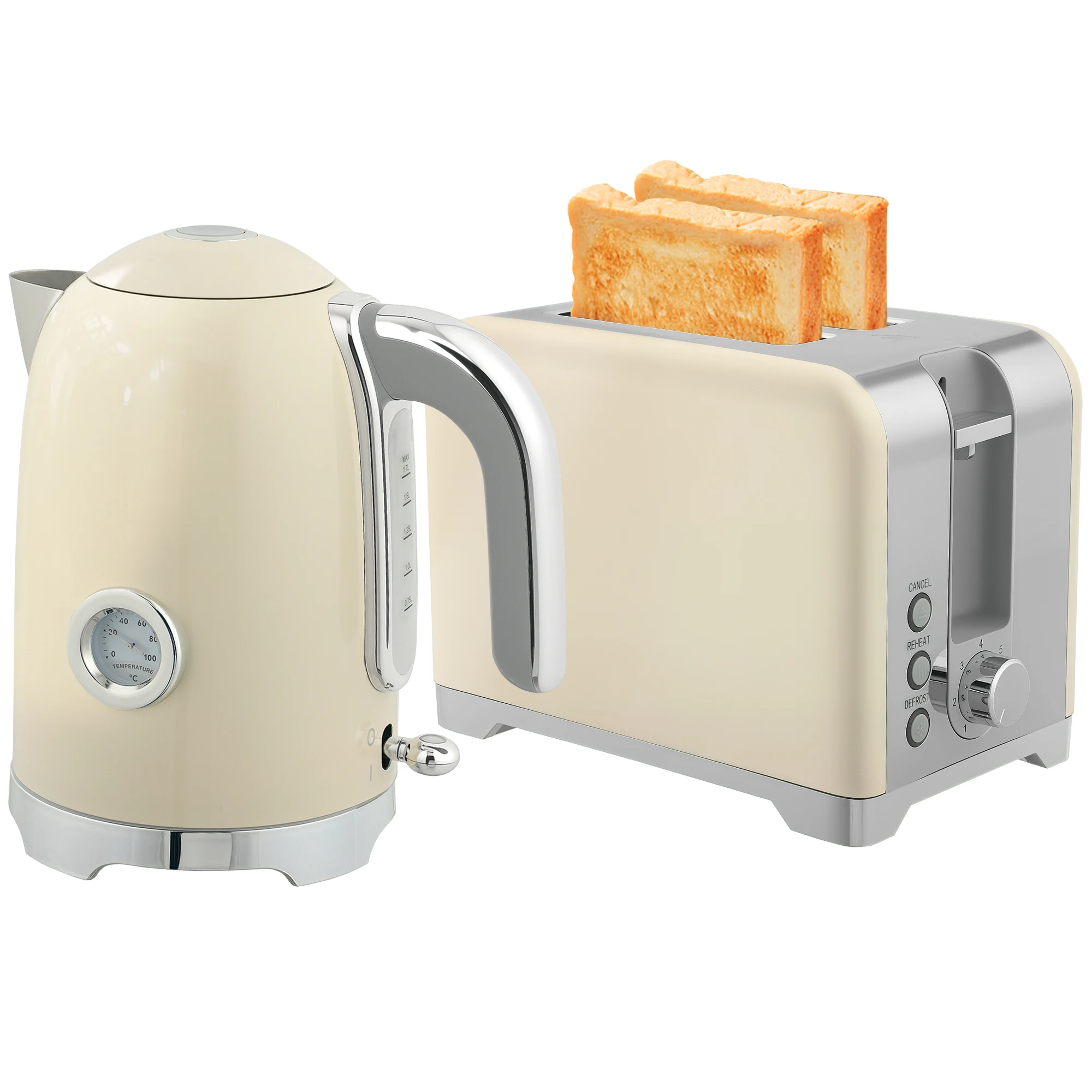 Picture 9: Together kettle and toaster, 2200 W, 2-slice toaster, 7 browning levels, multiple functions