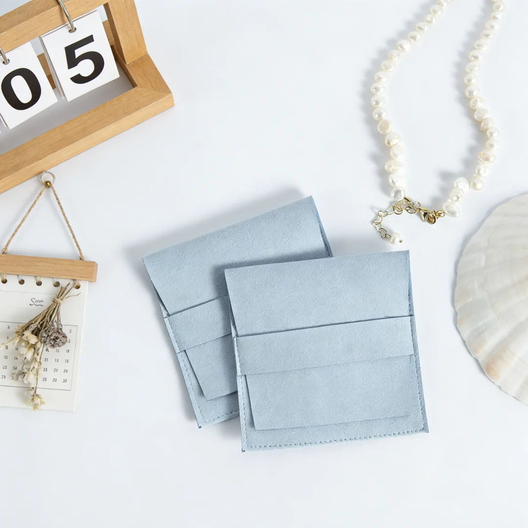 

10 шт. мешочки-конверты из микрофибры с завязками, многоразовые мешочки для хранения ювелирных изделий, элегантные подарочные упаковочные мешочки для мелких украшений и колец