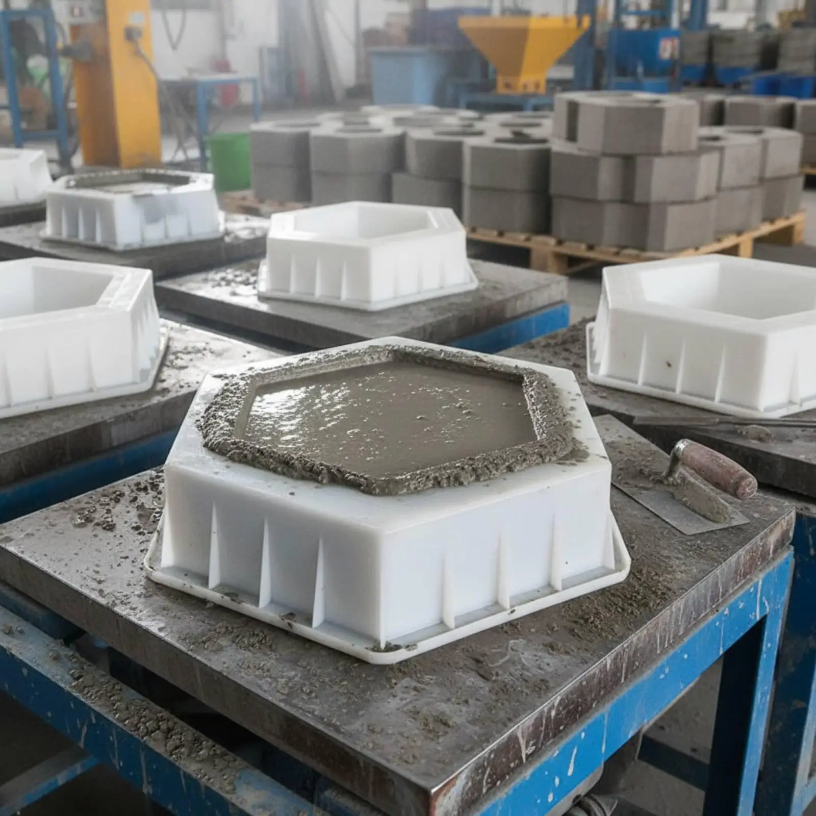 Plastic Slope Protection Block Mold Thickened Corners Hollow Hexagon Mold
