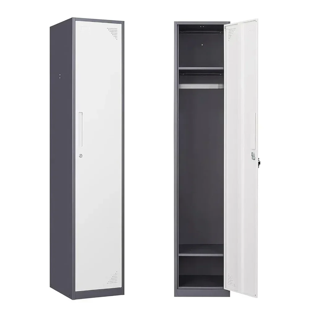 

YQXH Metal Lockers for Employees with Keys, 71" Employees Locker Storage Cabinet with 1 Doors, Tall Steel Storage Locker