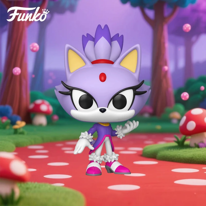 

Genuine Edition FUNKO POP《Sonic，Blaze，Knuckles，Jet，Espio》Anime Action Desktop Decoration Ornament Model Toys Collectible Model