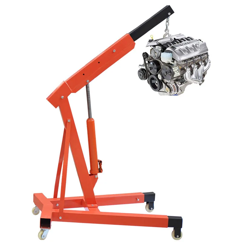 3 Ton Foldable Hydraulic Engine Crane Provided Restaurant Equipment Mobile Roof Provider With Engine Heavy Duty Steel Workshop