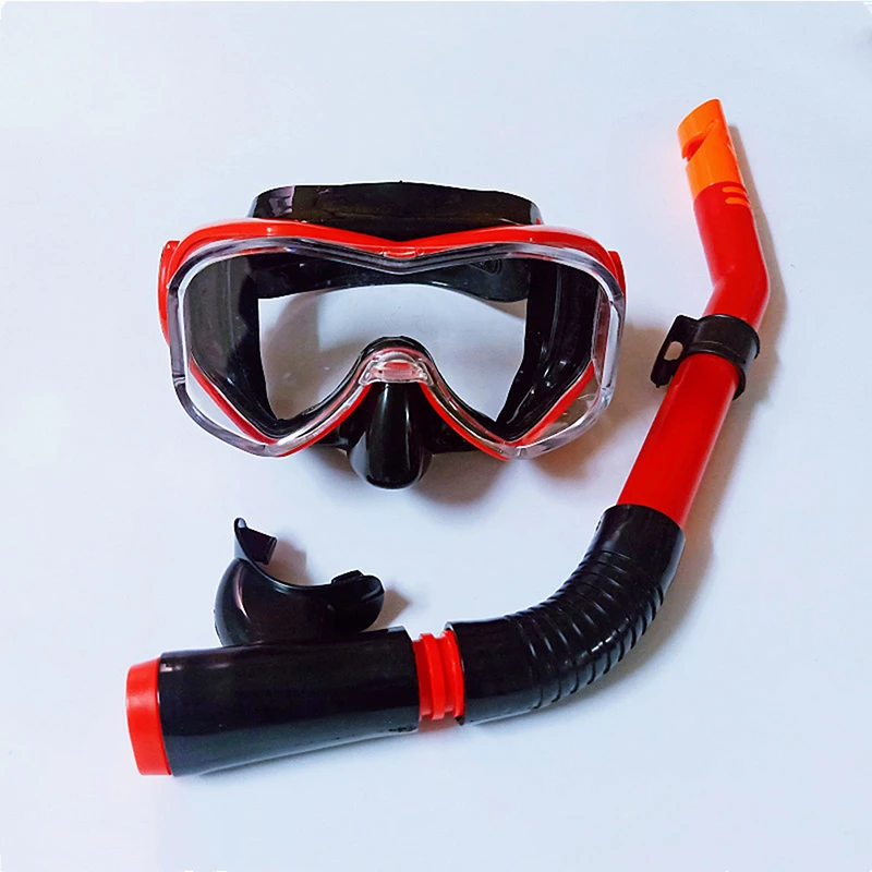 Professional Snorkel Set Full Face Mask Diving Goggles Equipment Deep Sea Suit Full Tempered Glass Dry Diving Glasses Adult