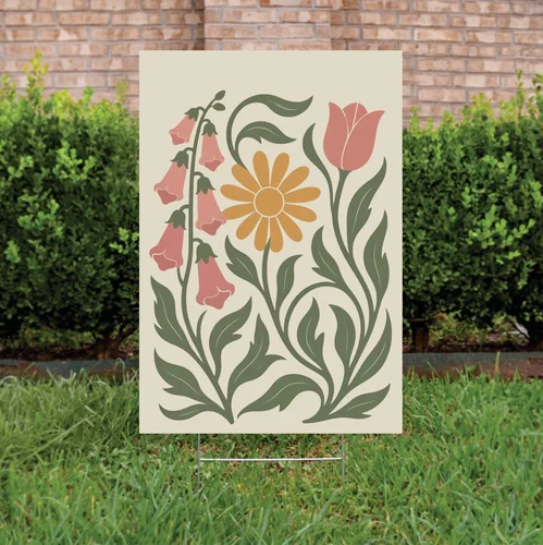 Daisy Tulip Yard Sign Feminist Gift Political Signs Flower Flag FFLCCE ZZA WWL IIC