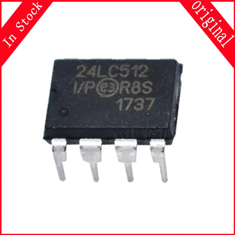 5pcs/lot PIC24LC512-I/P 24LC512 24LC512-I/P DIP-8 IC In Stock