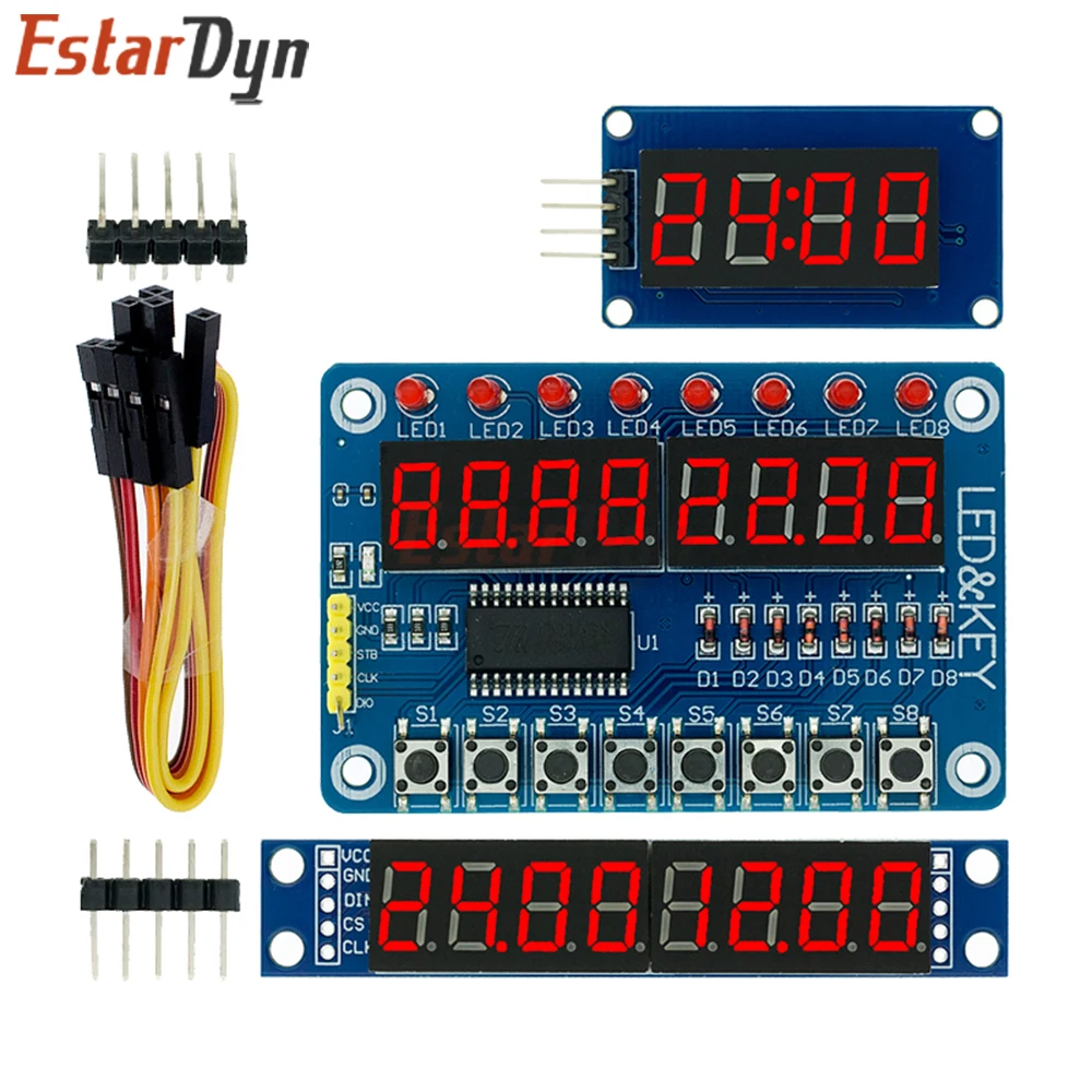 Estardyn TM1637/TM1638/MAX7219 LED Display Module, 4/8 Bit 0.36