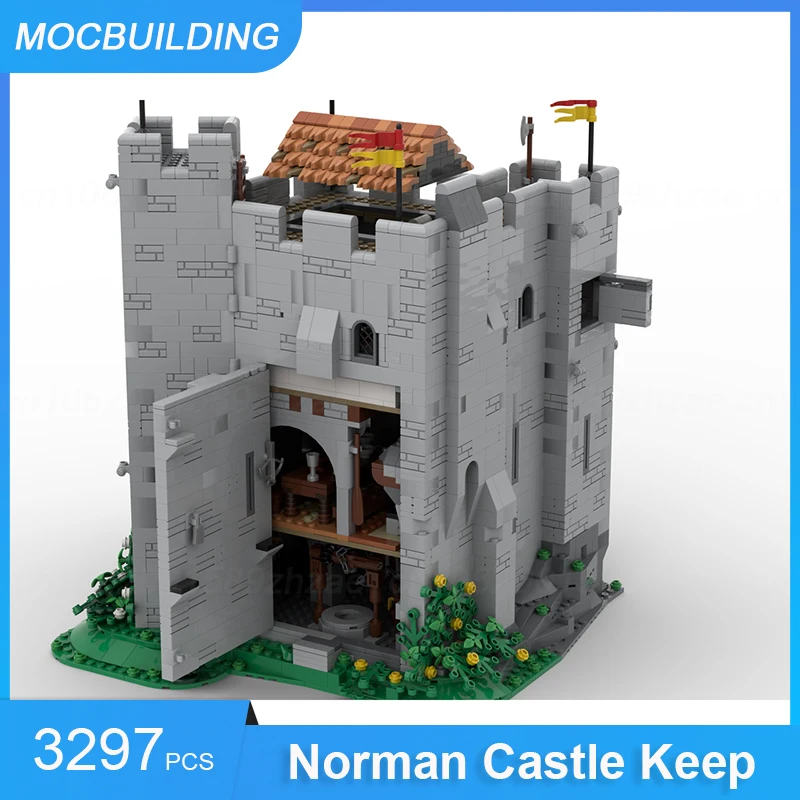 MOC Building Blocks Norman Castle Keep Model DIY Assemble Bricks Architecture Educational Creative Collection Toys Gifts 3297PCS