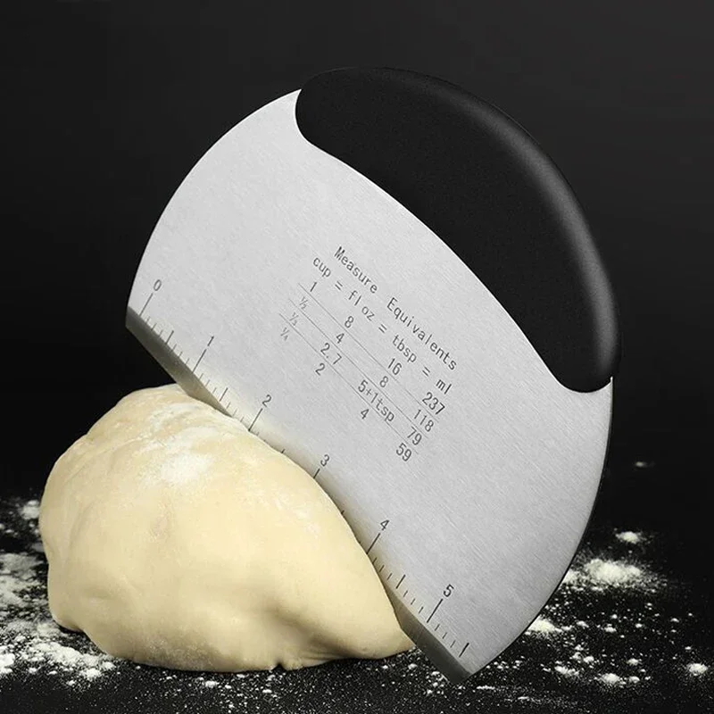 Dough Cutter Scraper Cake Bread Dough Knife Stainless Steel Bench Scraper Pastry Cutter Pizza Dough Scraper Kitchen Accessories