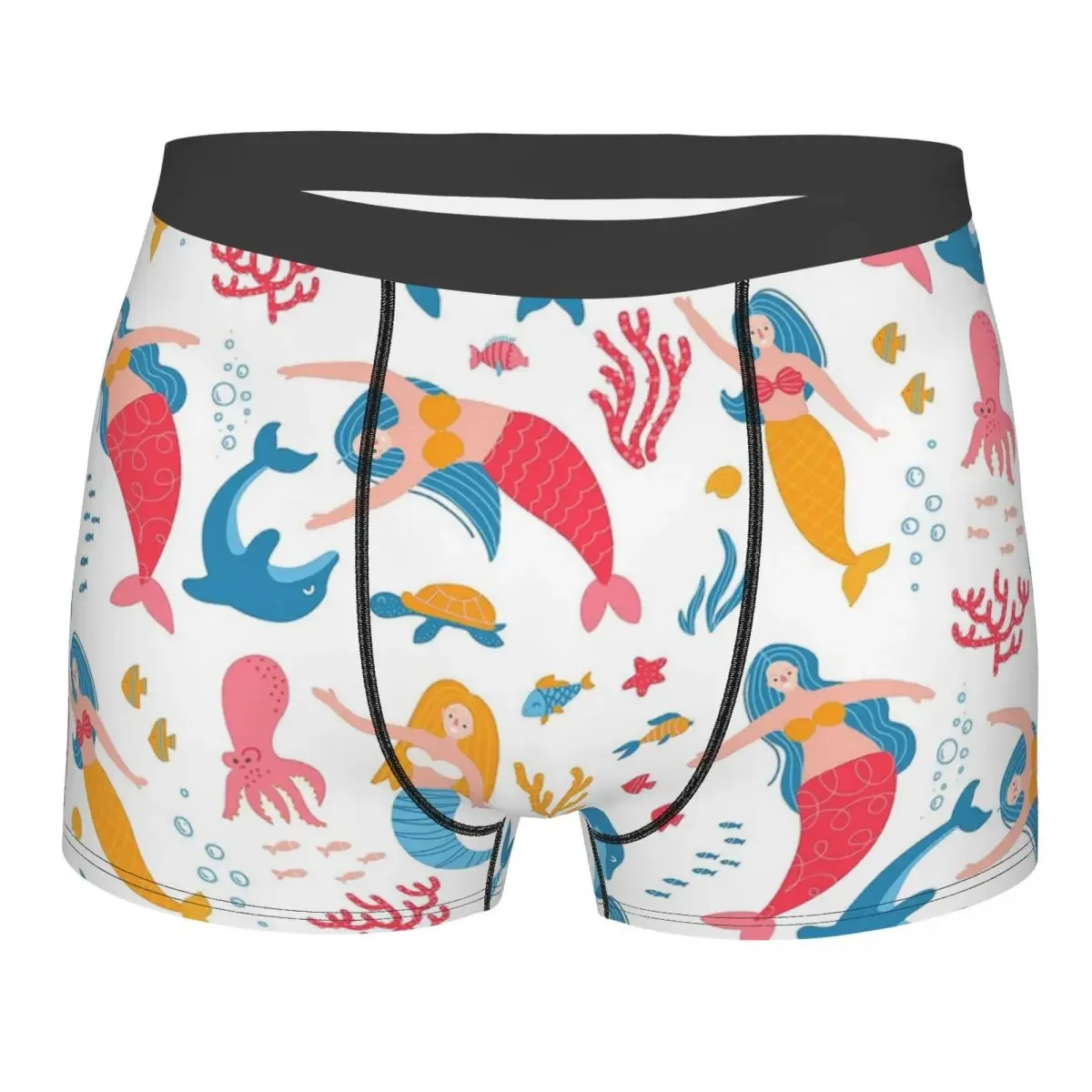 Mullet Animals of The Sea Clever Gentle Free And Happy Underpants Breathbale Panties Men's Underwear Ventilate Shorts Briefs