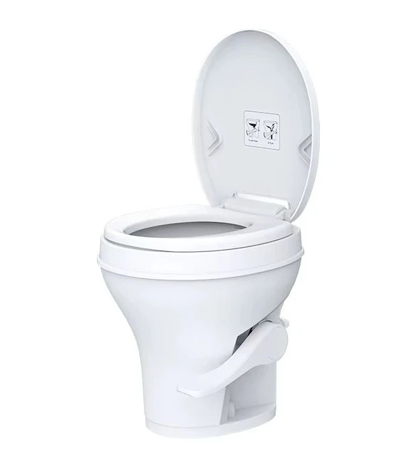 Modern Design RV Toilet Easy Installation With Adjustable Water Flow Residential Height For Camper And RV