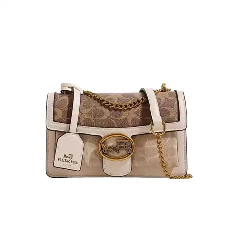 Lichte luxe damestas 2025, nieuwe high-end kleurcontrast, enkele schouder onderarmtas, ontwerper, modieuze crossbody, klein squa