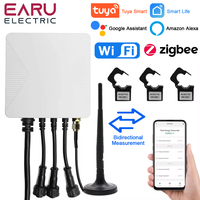 Tuya WiFi ZigBee Smart Bidirectional Energy Meter kWh Power Monitor Three Phase Single Phase 80A-1000A 3 CT Clamp Transformer