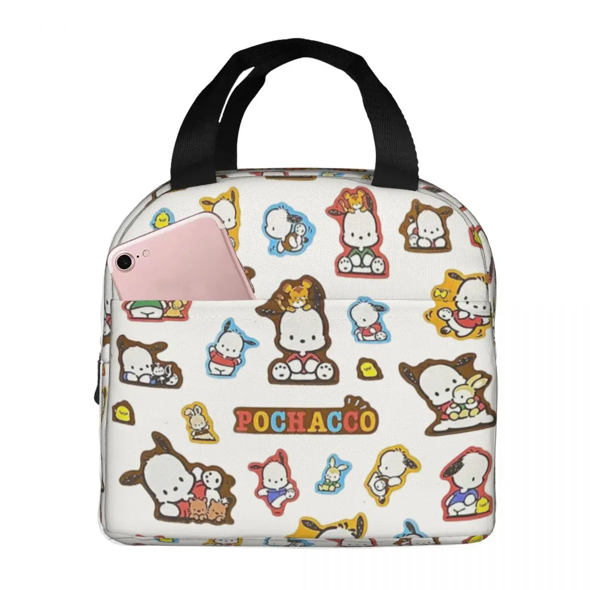 Cute Dog Food Preservation Bag Sanrio Plchacco Office Workers Cooler Portable Fashion Outdoor Lunch Box Bag Durable Waterproof