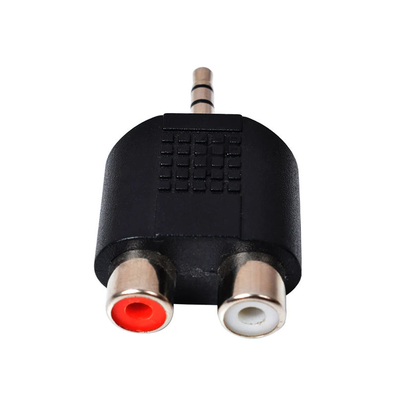 Asenwell barato conversor de áudio estéreo 3.5mm macho para rca fêmea conversor aux para l/r 2ch jack amplificador de áudio para fone de ouvido do telefone