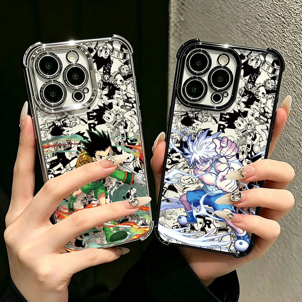 Plating Phone Case For Samsung S26 S25 S24 S23 S22 S21 S20 FE Note20 Edge Plus Ultra 4G 5G Anti Airbag New Hunters X Hunters