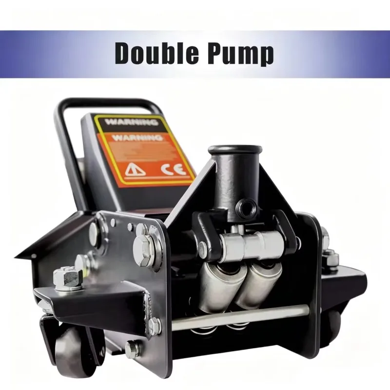 3 Ton Steel Long Floor Jack Double Pump Hydraulic Car Jack Low Profile 120mm Min Height Auto Lifting Repair Tool