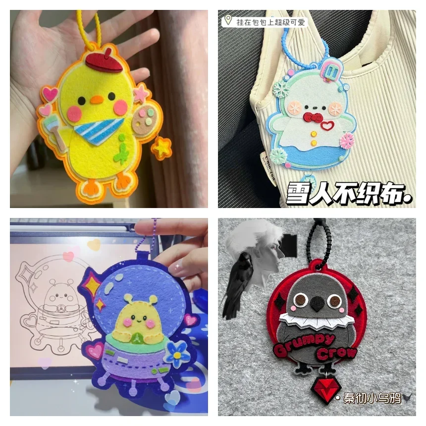 AnimeLove and Deepspace Sylus Xavier Rafayel Zayne Cosplay Craft Diy Non-woven Fabric Pendant Keychain Mascot Birthday Xmas Gift