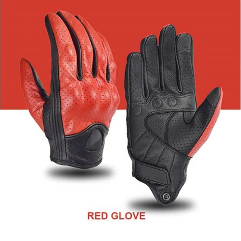 Guantes de Moto de cuero Real rosa, guantes de Moto impermeables, engranajes de protección, guantes de Motocross, regalo