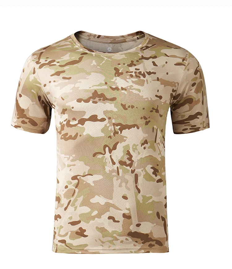 Desert CP Camouflage T Shirt Men Summer Tops Green Black