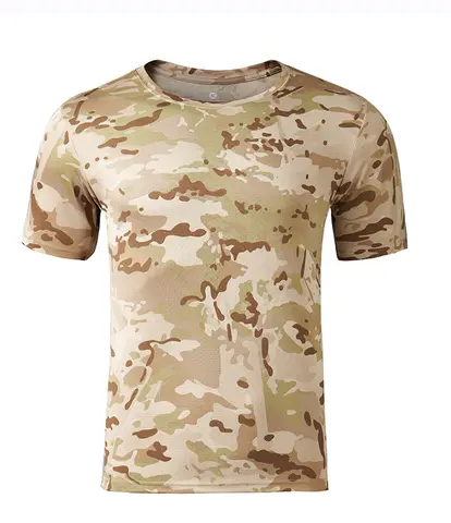 Desert CP Camouflage T Shirt Men Summer Tops Green Black