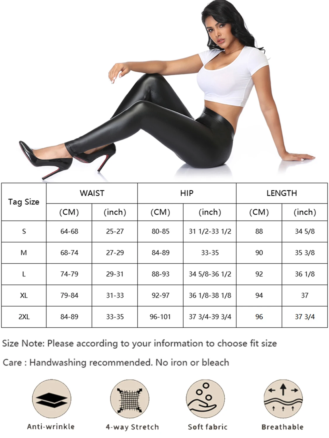 Fashion Pu Leggings Women Black Sexy Bright Leather Matte Splicing Trousers Female Warm Long Leather Pants Sexy Leggins New In