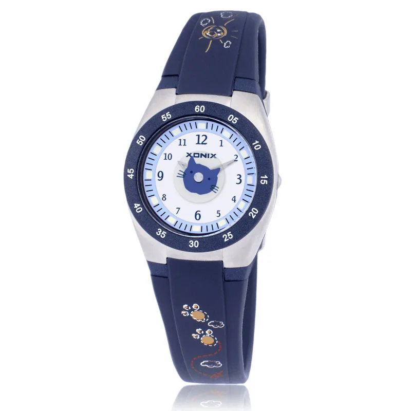 

XONIX милые мультяшные маленькие часы для мальчиков и девочек, кукла для учащихся начальной и средней школы, водонепроницаемая, 50 м, кварцевая игрушка WZ