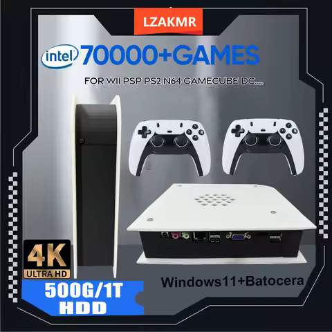 M15 60+Emulators 1T Retro Home Game Console Batocera I3-3110M 70000+Games For Wii PS2 PSP NGC N64 Win11 4G Wireless handle