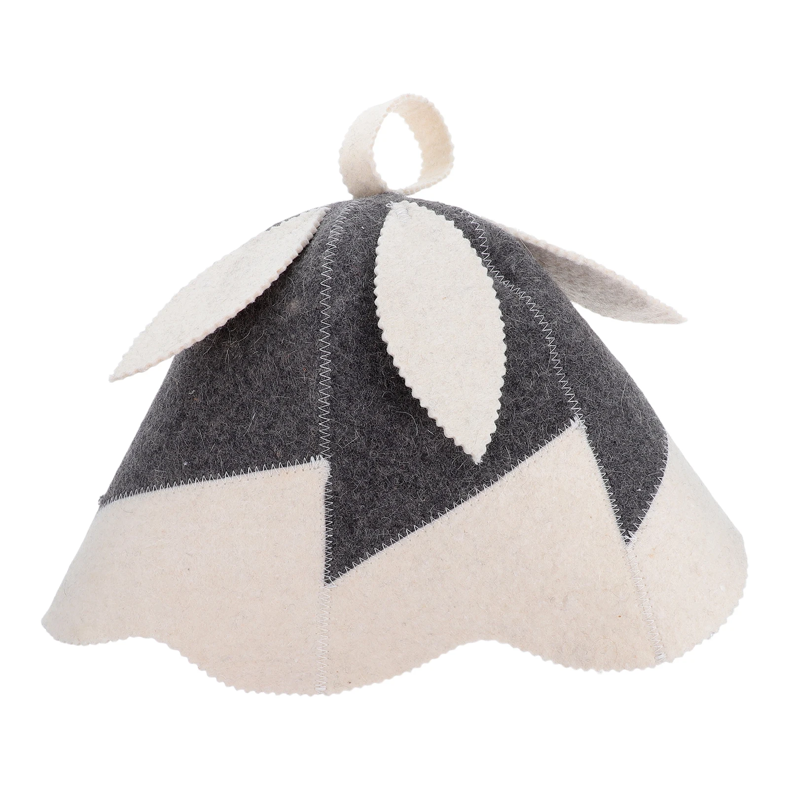 

Felt Leaf Design Heat Insulation Wool Bath For Women Men Portable Steam Room Hair Protector Cap Absorbent Accessories Vaporarium