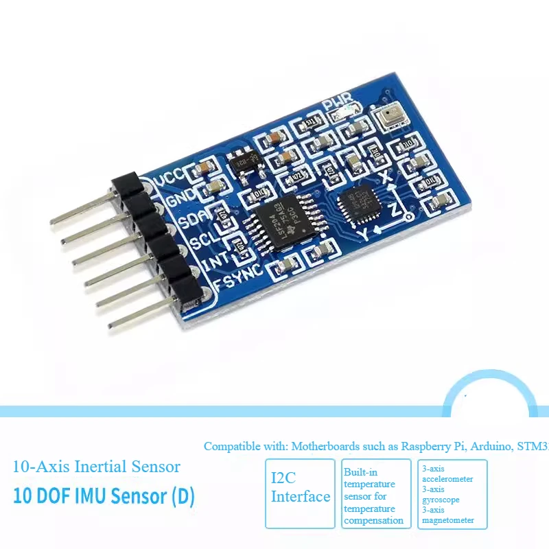 10 DOF IMU Sensor (D) 10 Axis Inertial Sensor ICM20948/BMP280 Navigation Module, Compass/Acceleration/Gyroscope